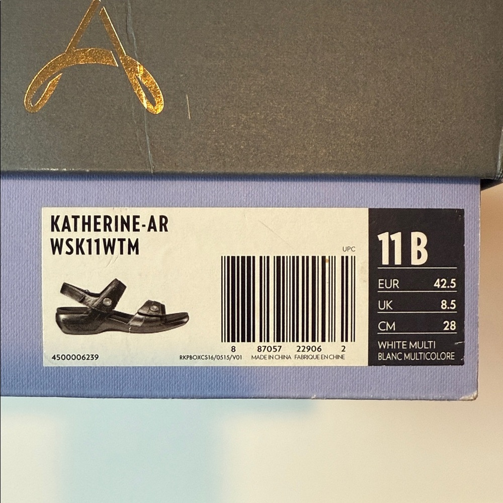 Aravon White and Gray Women's Sandals - Picture 3 of 3